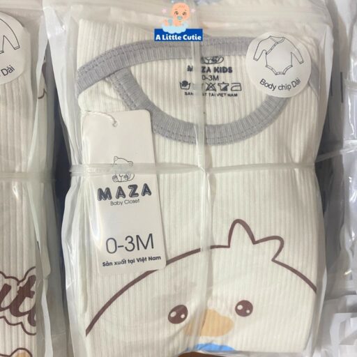 Bodysuit Cho Bé Body Chip Dài Tay Vải Tăm Lạnh Tặng Kèm Mũ - Hình ảnh 10