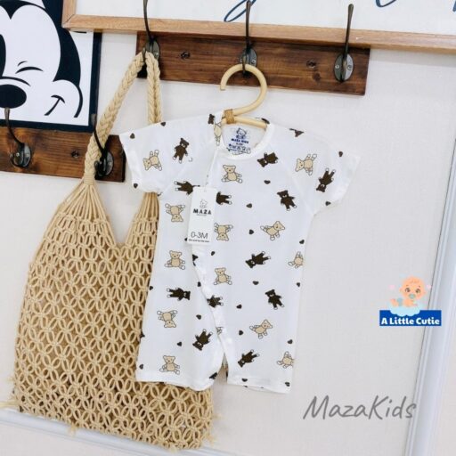 Bodysuit cho bé, body sơ sinh cộc tay vải petit - Hình ảnh 8