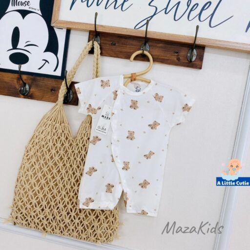 Bodysuit cho bé, body sơ sinh cộc tay vải petit - Hình ảnh 10
