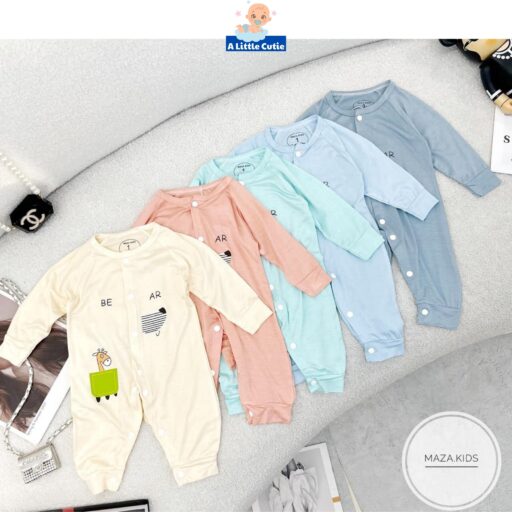 Bodysuit cho bé, body sơ sinh dài tay vải thun lạnh - Hình ảnh 2