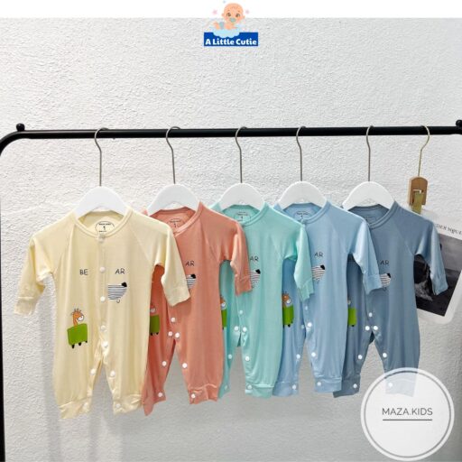 Bodysuit cho bé, body sơ sinh dài tay vải thun lạnh - Hình ảnh 3