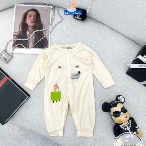 Bodysuit cho bé, body sơ sinh dài tay vải thun lạnh - Hình ảnh 6