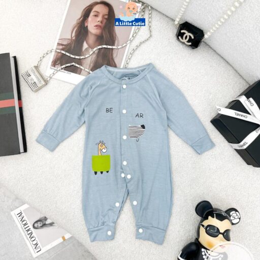 Bodysuit cho bé, body sơ sinh dài tay vải thun lạnh - Hình ảnh 9