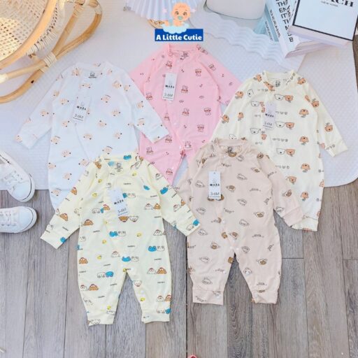 Bodysuit cho bé, body cho bé sơ sinh mặc hè vải petit - Hình ảnh 2