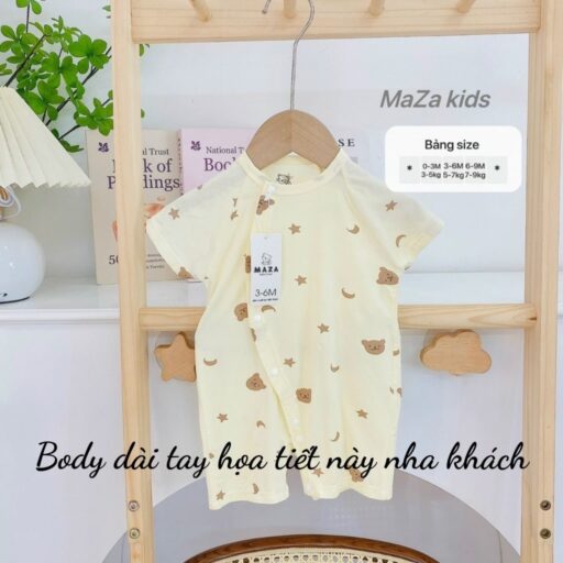 Bodysuit cho bé, body cho bé sơ sinh mặc hè vải petit - Hình ảnh 11
