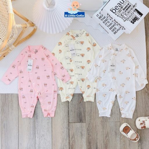Bodysuit cho bé, body cho bé sơ sinh mặc hè vải petit - Hình ảnh 4