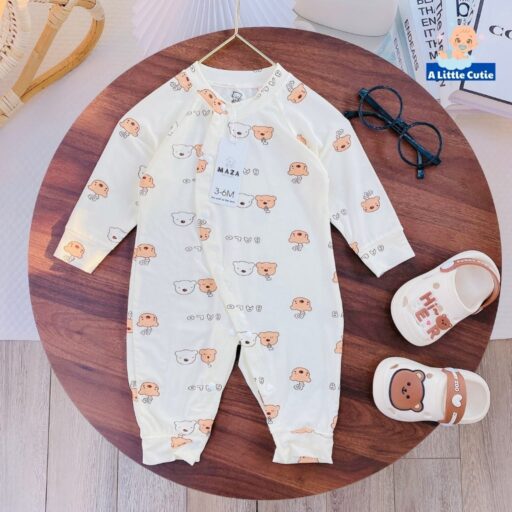Bodysuit cho bé, body cho bé sơ sinh mặc hè vải petit - Hình ảnh 7