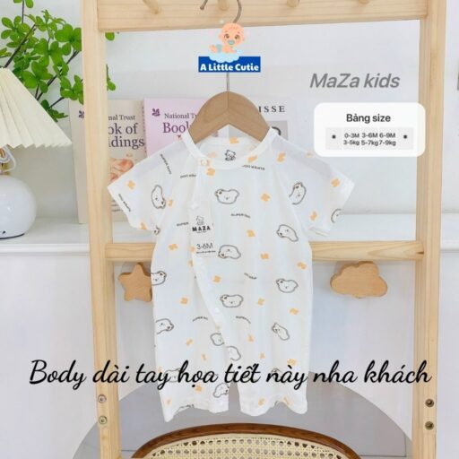 Bodysuit cho bé, body cho bé sơ sinh mặc hè vải petit - Hình ảnh 10