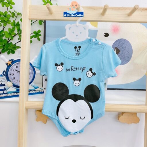 Bodysuit cho bé trai, bé gái sơ sinh chip Vải thun lạnh - Hình ảnh 11