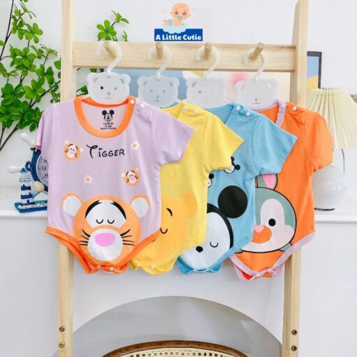 Bodysuit cho bé trai, bé gái sơ sinh chip Vải thun lạnh - Hình ảnh 2
