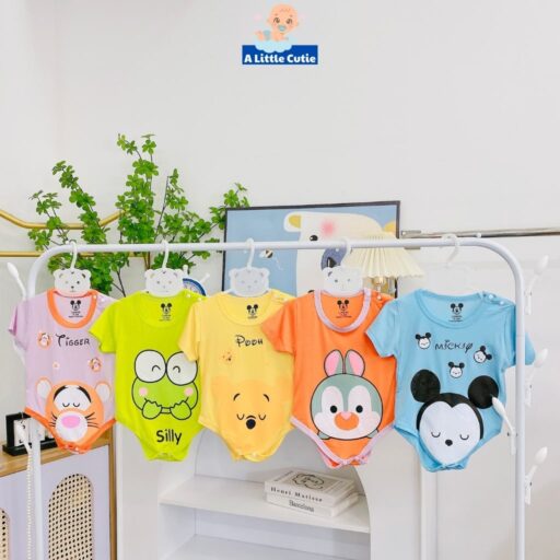 Bodysuit cho bé trai, bé gái sơ sinh chip Vải thun lạnh - Hình ảnh 3