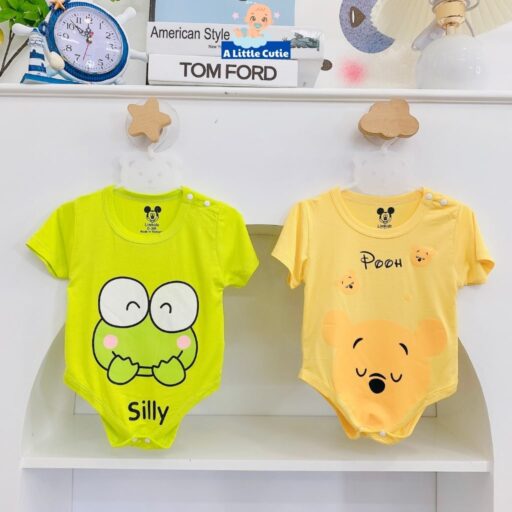 Bodysuit cho bé trai, bé gái sơ sinh chip Vải thun lạnh - Hình ảnh 5