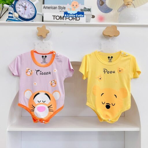 Bodysuit cho bé trai, bé gái sơ sinh chip Vải thun lạnh - Hình ảnh 4