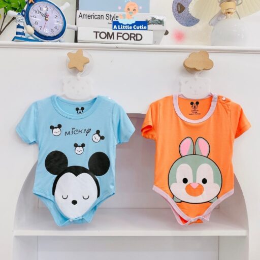 Bodysuit cho bé trai, bé gái sơ sinh chip Vải thun lạnh - Hình ảnh 6