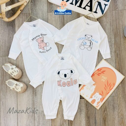 Bodysuit cho bé trai, bé gái sơ sinh dài tay Vải tăm lạnh - Hình ảnh 2