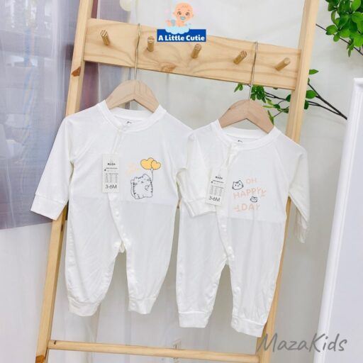 Bodysuit cho bé trai, bé gái sơ sinh dài tay Vải tăm lạnh - Hình ảnh 4