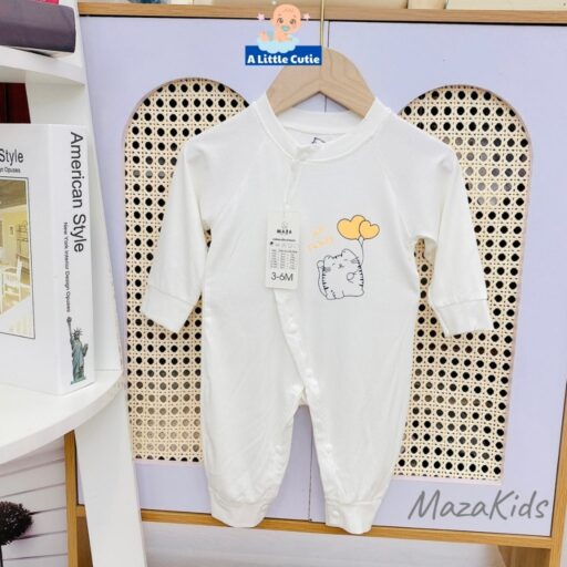 Bodysuit cho bé trai, bé gái sơ sinh dài tay Vải tăm lạnh - Hình ảnh 5