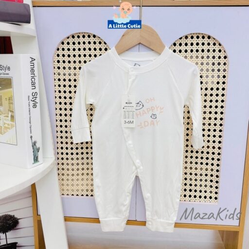 Bodysuit cho bé trai, bé gái sơ sinh dài tay Vải tăm lạnh - Hình ảnh 6