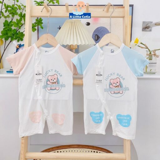 Bodysuit cho bé trai, bé gái sơ sinh cộc Vải petit - Hình ảnh 3