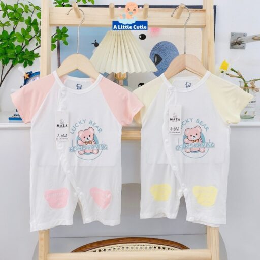 Bodysuit cho bé trai, bé gái sơ sinh cộc Vải petit - Hình ảnh 5