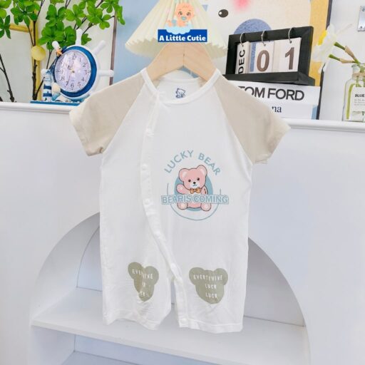 Bodysuit cho bé trai, bé gái sơ sinh cộc Vải petit - Hình ảnh 8