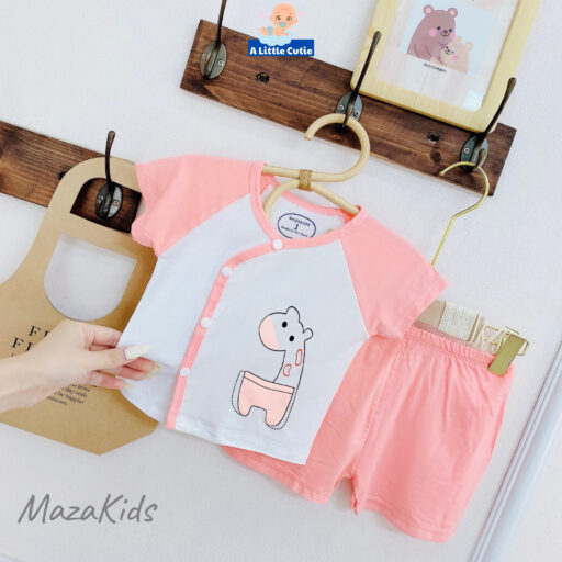 Quần áo sơ sinh, quần áo bé trai bé gái cộc tay Vải petit loại 1 BQA011 - A LITTLE CUTIE.