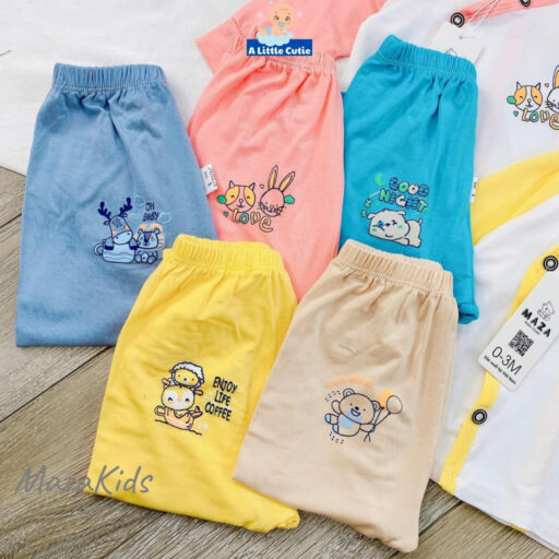 Quần áo sơ sinh bé trai bé gái, quần áo cho bé dài tay Vải petit cao cấp BQA012 - A LITTLE CUTIE - Hình ảnh 2