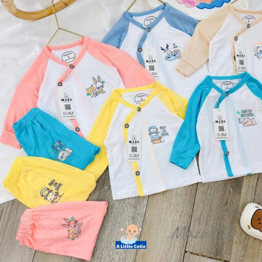 Quần áo sơ sinh bé trai bé gái, quần áo cho bé dài tay Vải petit cao cấp BQA012 - A LITTLE CUTIE - Hình ảnh 9