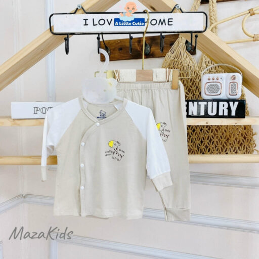 Quần áo sơ sinh bé trai bé gái, quần áo cho bé dài tay Vải petit cao cấp BQA013 - A LITTLE CUTIE