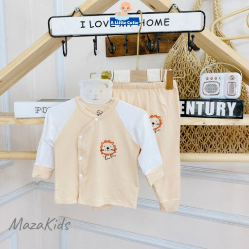 Quần áo sơ sinh bé trai bé gái, quần áo cho bé dài tay Vải petit cao cấp BQA013 - A LITTLE CUTIE - Hình ảnh 3