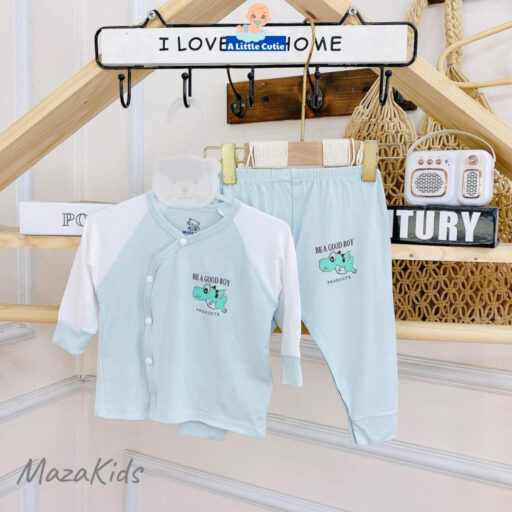 Quần áo sơ sinh bé trai bé gái, quần áo cho bé dài tay Vải petit cao cấp BQA013 - A LITTLE CUTIE - Hình ảnh 5