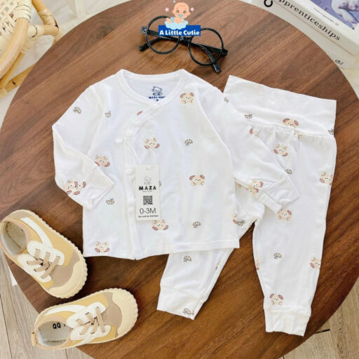 Quần áo trẻ em, quần áo bé trai bé gái dài tay Vải petit cao cấp BQA015 - A LITTLE CUTIE