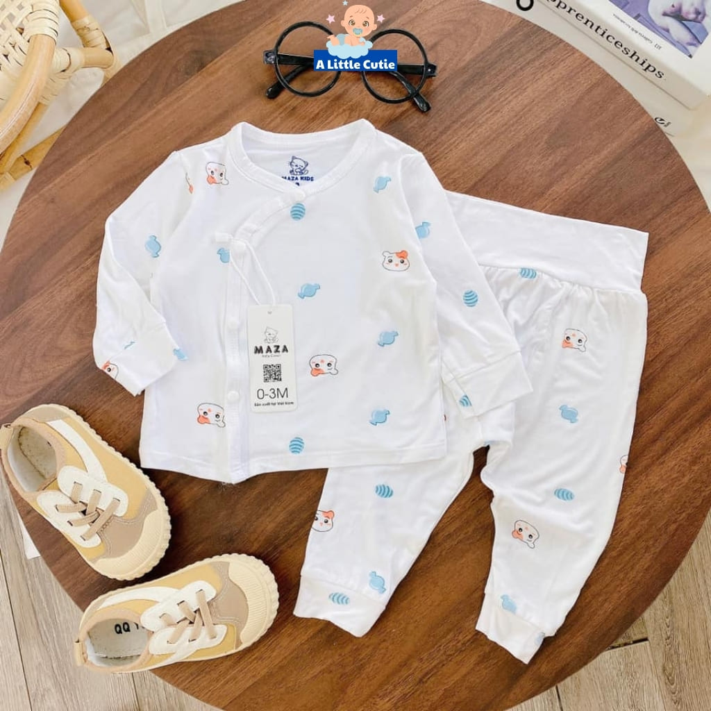 Quần áo trẻ em, quần áo bé trai bé gái dài tay Vải petit cao cấp BQA015 - A LITTLE CUTIE - Hình ảnh 7