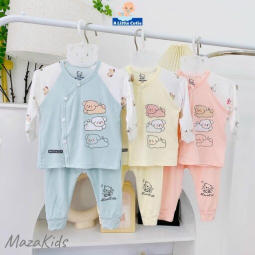 Quần áo sơ sinh, quần áo bé trai bé gái dài tay Vải petit cao cấp BQA016 - A LITTLE CUTIE