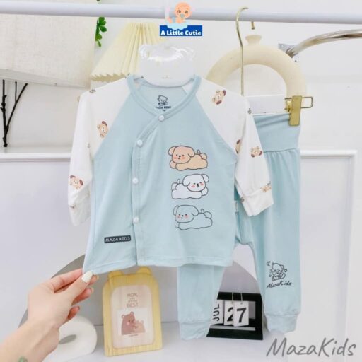 Quần áo sơ sinh, quần áo bé trai bé gái dài tay Vải petit cao cấp BQA016 - A LITTLE CUTIE - Hình ảnh 10
