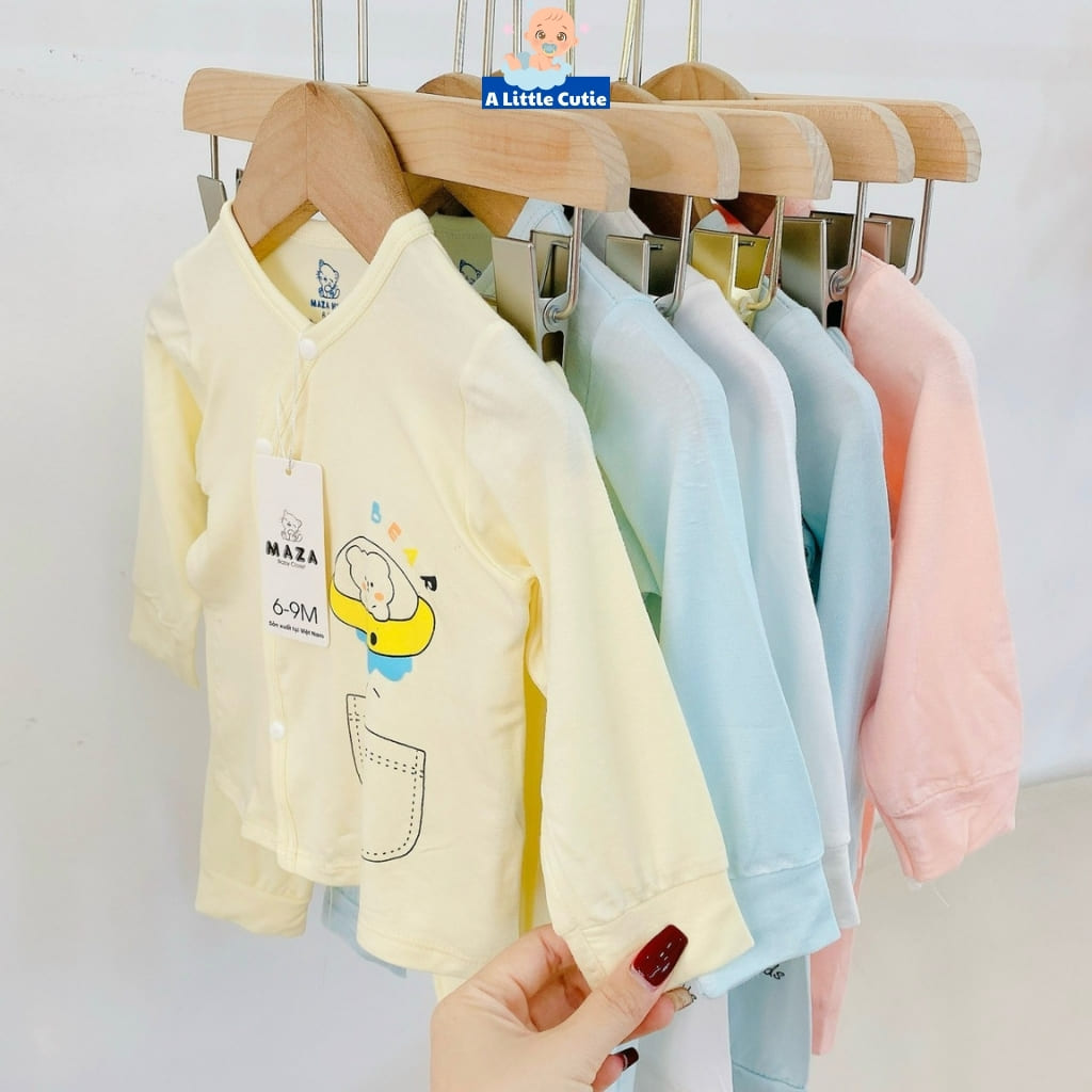 Bộ Quần Áo Sơ Sinh Quần Áo Bé Trai Bé Gái Dài Tay Vải Petit BQA022 - A LITTLE CUTIE - Hình ảnh 3