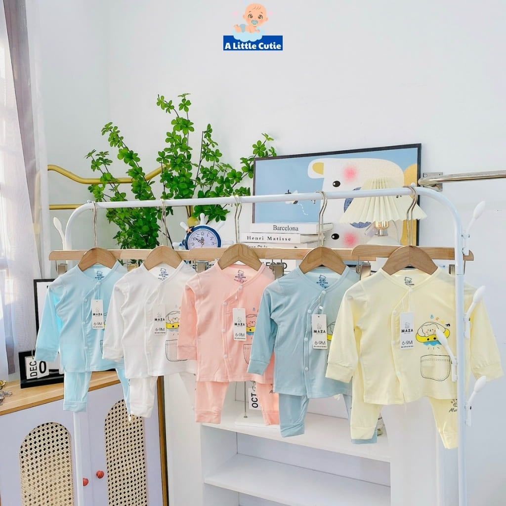 Bộ Quần Áo Sơ Sinh Quần Áo Bé Trai Bé Gái Dài Tay Vải Petit BQA022 - A LITTLE CUTIE - Hình ảnh 2
