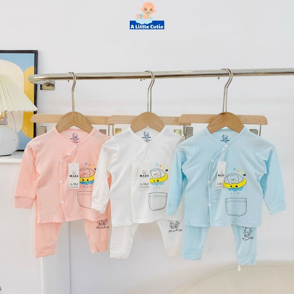 Bộ Quần Áo Sơ Sinh Quần Áo Bé Trai Bé Gái Dài Tay Vải Petit BQA022 - A LITTLE CUTIE - Hình ảnh 4