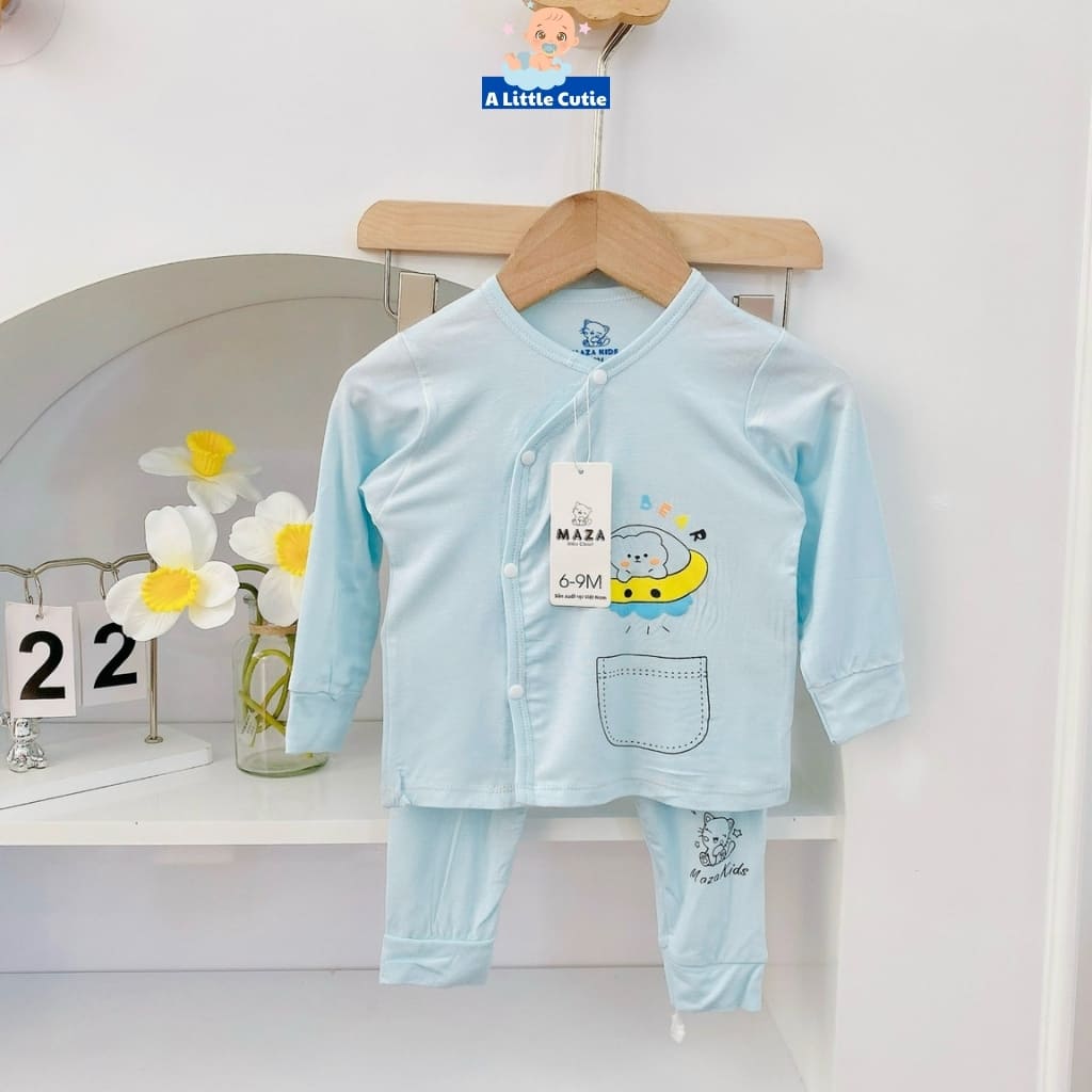 Bộ Quần Áo Sơ Sinh Quần Áo Bé Trai Bé Gái Dài Tay Vải Petit BQA022 - A LITTLE CUTIE - Hình ảnh 7