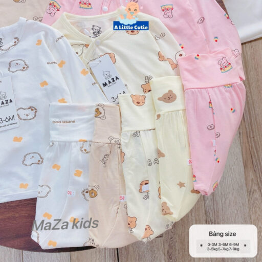 Quần Áo Sơ Sinh Quần Áo Bé Trai Bé Gái Dài Tay Vải Petit BQA023 - A LITTLE CUTIE - Hình ảnh 13
