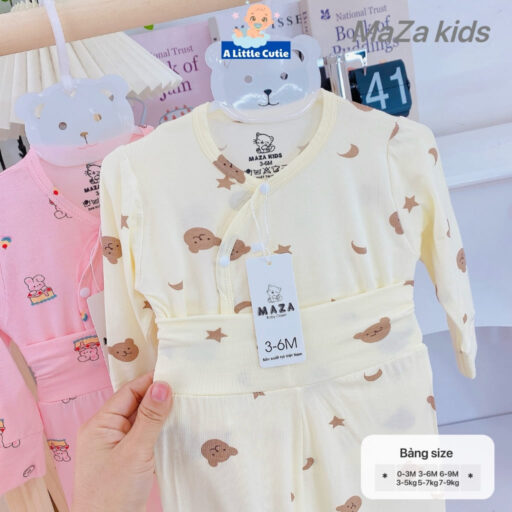 Quần Áo Sơ Sinh Quần Áo Bé Trai Bé Gái Dài Tay Vải Petit BQA023 - A LITTLE CUTIE - Hình ảnh 15