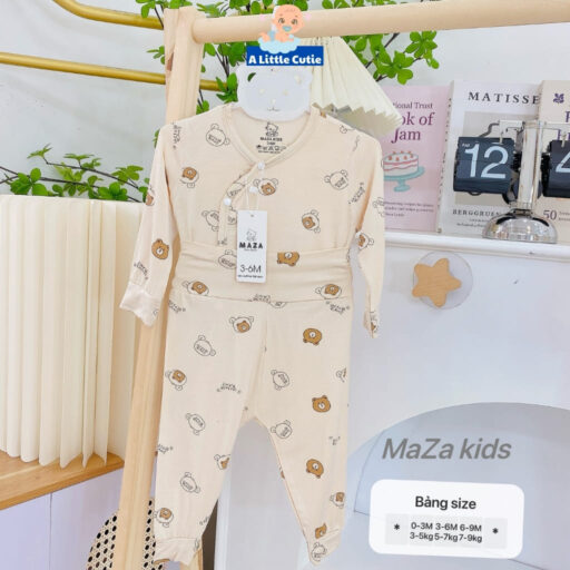 Quần Áo Sơ Sinh Quần Áo Bé Trai Bé Gái Dài Tay Vải Petit BQA023 - A LITTLE CUTIE - Hình ảnh 16