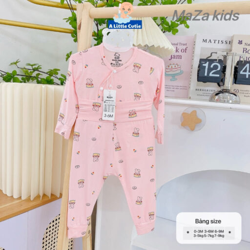 Quần Áo Sơ Sinh Quần Áo Bé Trai Bé Gái Dài Tay Vải Petit BQA023 - A LITTLE CUTIE - Hình ảnh 18