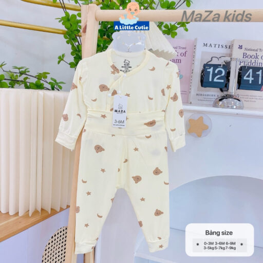 Quần Áo Sơ Sinh Quần Áo Bé Trai Bé Gái Dài Tay Vải Petit BQA023 - A LITTLE CUTIE - Hình ảnh 17