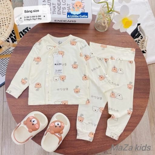Quần Áo Sơ Sinh Quần Áo Bé Trai Bé Gái Dài Tay Vải Petit BQA023 - A LITTLE CUTIE - Hình ảnh 22