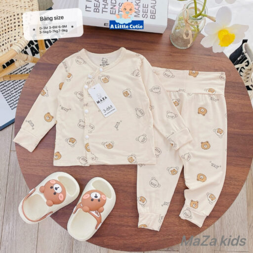 Quần Áo Sơ Sinh Quần Áo Bé Trai Bé Gái Dài Tay Vải Petit BQA023 - A LITTLE CUTIE - Hình ảnh 21