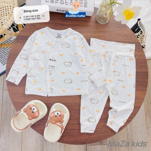 Quần Áo Sơ Sinh Quần Áo Bé Trai Bé Gái Dài Tay Vải Petit BQA023 - A LITTLE CUTIE - Hình ảnh 23