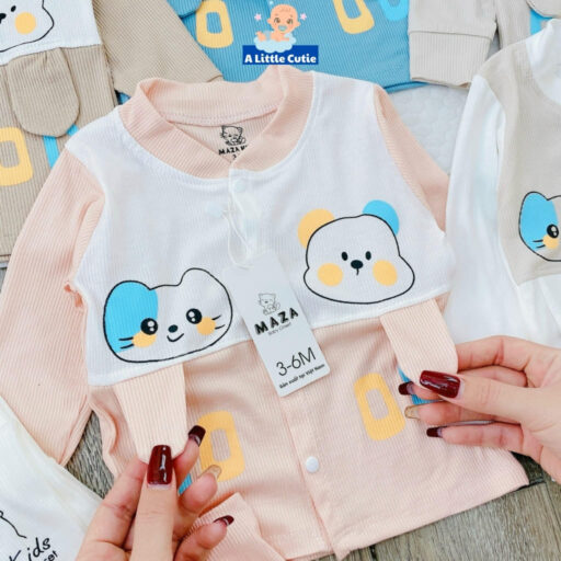 Bộ quần áo trẻ em, quần áo cho bé dài tay Vải tăm lạnh BQA025 - A LITTLE CUTIE. - Hình ảnh 2