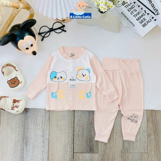 Bộ quần áo trẻ em, quần áo cho bé dài tay Vải tăm lạnh BQA025 - A LITTLE CUTIE. - Hình ảnh 10