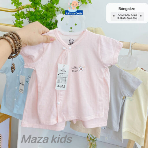 Bộ Cộc Sơ Sinh, Quần Đùi Áo Cộc Cho Bé Vải Petit thông Hơi BQA027 - A LITTLE CUTIE - Hình ảnh 17